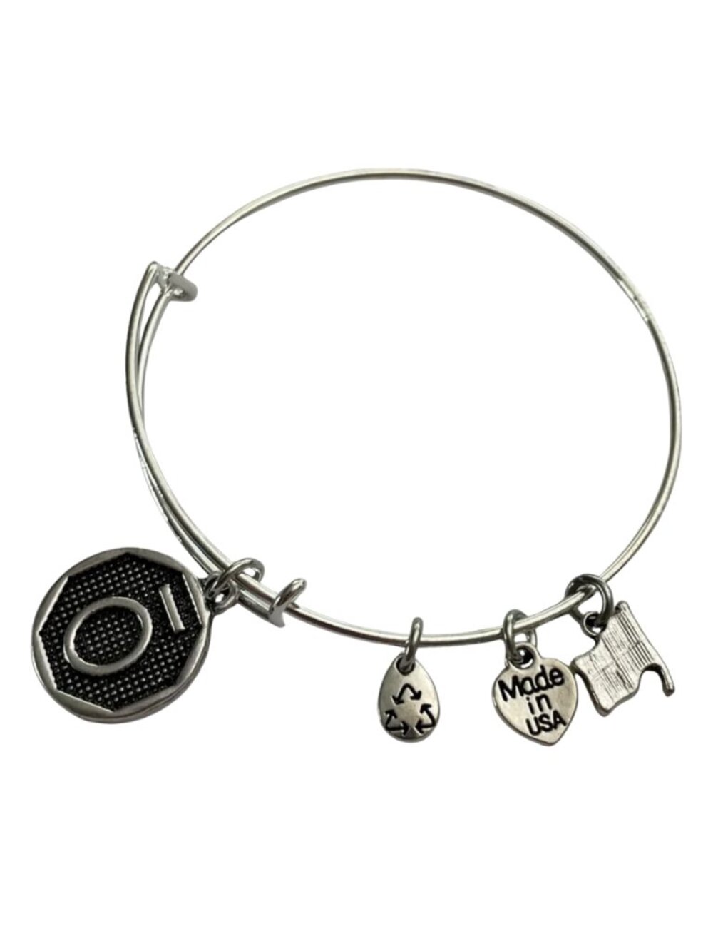 New dōTERRA Silver Bangle Bracelet Official Logo Charm Essential Oils Jewelry